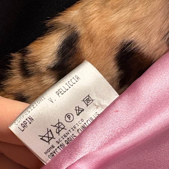 Leopard Print Rabbit Fur Jacket - Picture 5 of 5